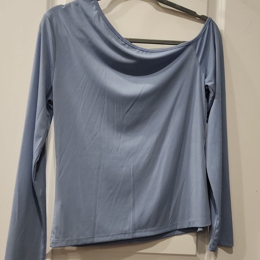 Shein Asymmetrical Ribbed L/S Top - Picture 4 of 4